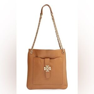 Tory Burch Plaque Swingpack Bag Tan